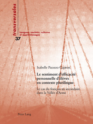 cover image of Le sentiment d'efficacité personnelle d'élèves en contexte plurilingue